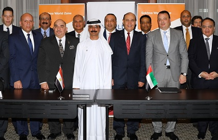 Sultan Ahmed Bin Sulayem, group chairman and CEO of DP World and admiral Mohab Mamish, chairman of the Suez Canal Authority and the Suez Canal Economic Zone (SCZone) with other officials at the signing. Sultan Ahmed Bin Sulayem, group chairman and CEO of DP World and admiral Mohab Mamish, chairman of the Suez Canal Authority and the Suez Canal Economic Zone (SCZone) with other officials at the signing.