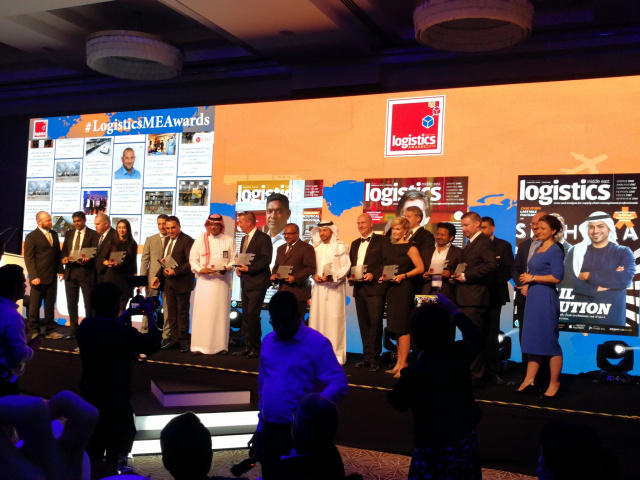 All the winners on stage of the Logistics Middle East Awards 2018. All the winners on stage of the Logistics Middle East Awards 2018.