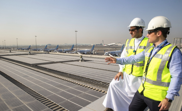Dubai airport, DXB, Solar energy Dubai airport, DXB, Solar energy