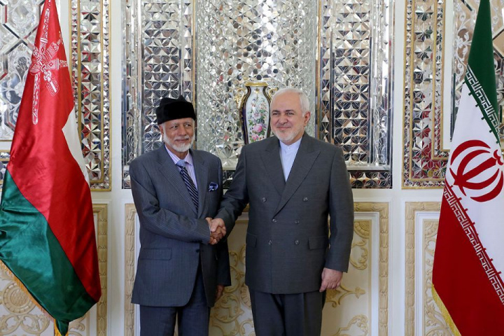 Oman's Minister of State for Foreign Affairs Yousuf bin Alawi bin Abdullah (L) shakes hands with Iran's Foreign Minister Mohammad Javad Zarif in Tehran. Oman's Minister of State for Foreign Affairs Yousuf bin Alawi bin Abdullah (L) shakes hands with Iran's Foreign Minister Mohammad Javad Zarif in Tehran.