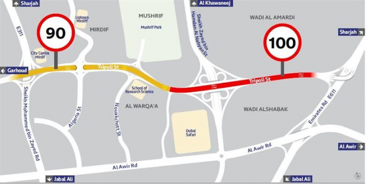 Dubai, Roads, Speed limit Dubai, Roads, Speed limit