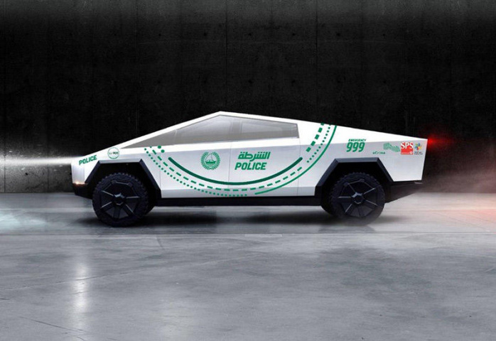 Dubai police, Tesla, Cybertruck Dubai police, Tesla, Cybertruck