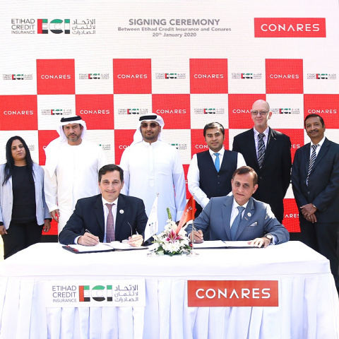 At the signing ceremony, Massimo Falcioni (front row, left), CEO of ECI and Bharat Bhatia (front row, right), CEO of Conares with senior officials from both the institutions At the signing ceremony, Massimo Falcioni (front row, left), CEO of ECI and Bharat Bhatia (front row, right), CEO of Conares with senior officials from both the institutions