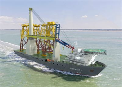 Wärtsilä’s comprehensive thruster solution will enable an existing hull to become the crane vessel Bokalift 2. Wärtsilä’s comprehensive thruster solution will enable an existing hull to become the crane vessel Bokalift 2.