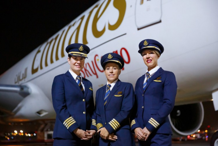 Women constitute more than 40% of the total workforce at Emirates with the majority working as cabin crew. Women constitute more than 40% of the total workforce at Emirates with the majority working as cabin crew.
